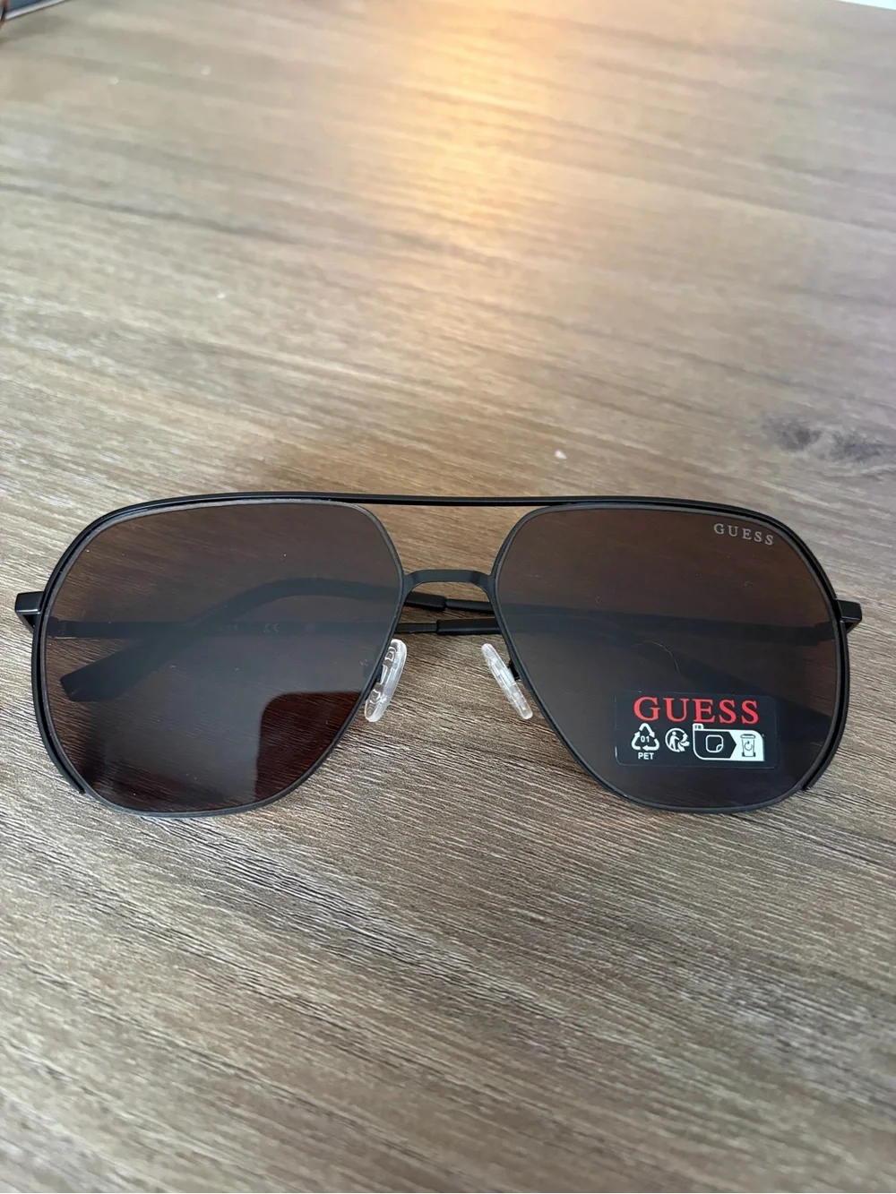 Guess Black Frame Sunglasses with Brown Lenses